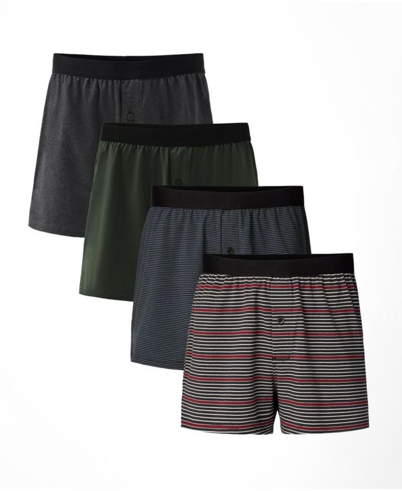 Men's Everyday Knit Boxer 4-Pack Made With Organic Cotton
