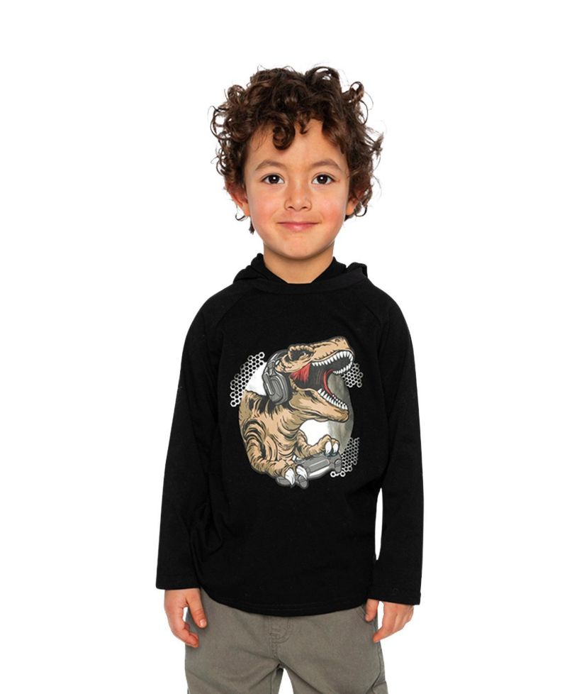 Little and Big Boy 6-12 Raglan Hooded T-Shirt