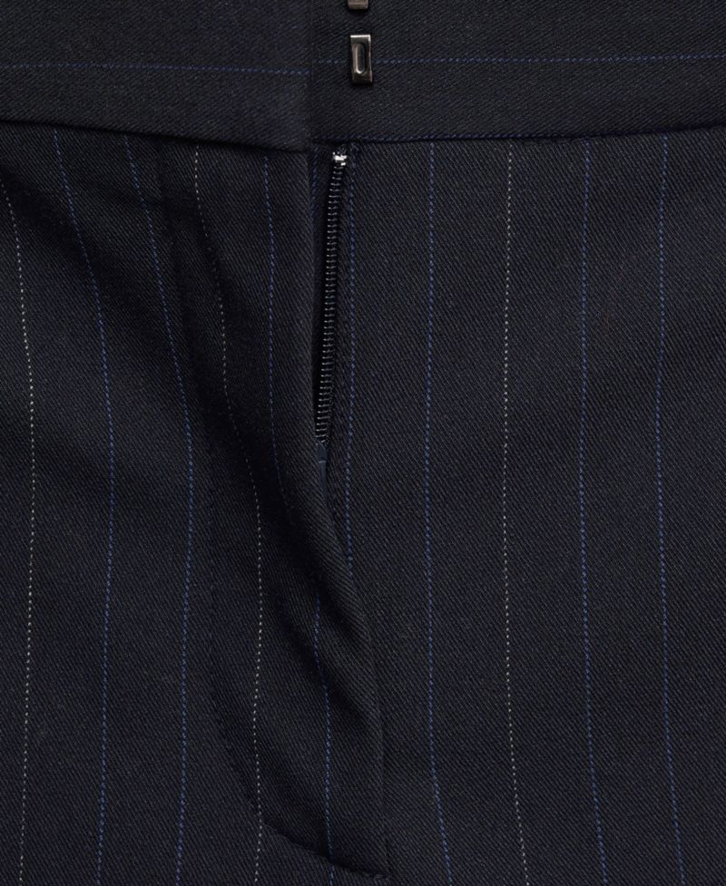 Women's Selection Pinstripe Straight-Leg Slit Trousers