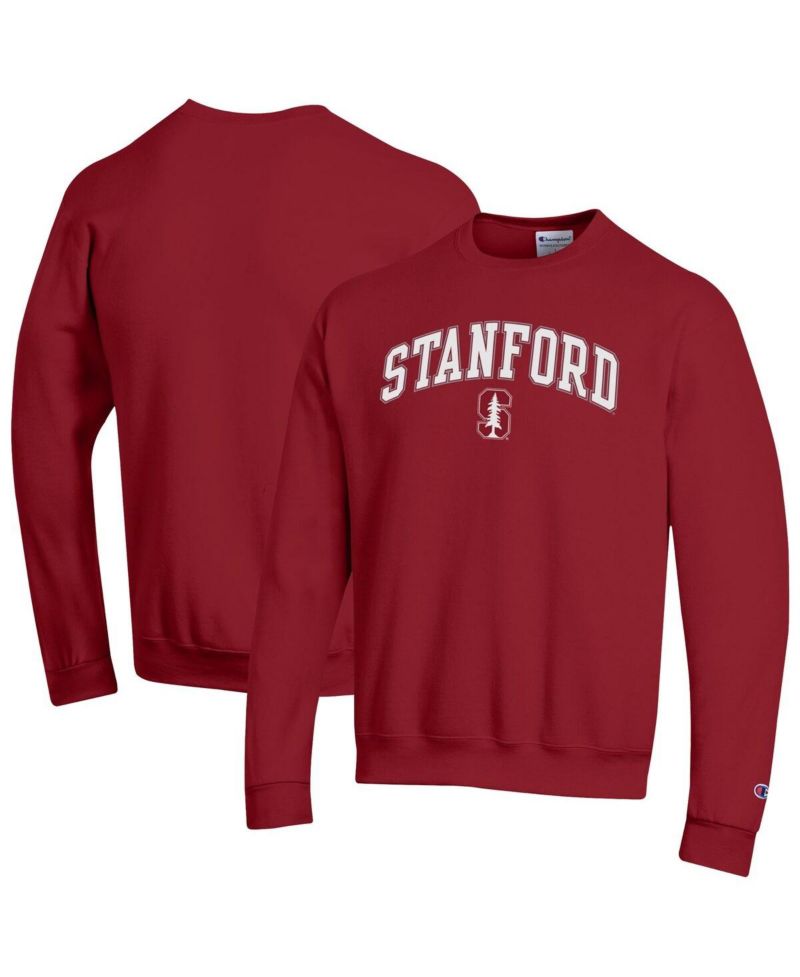 Men's Cardinal Stanford Cardinal Arch Over Logo Pullover Sweatshirt