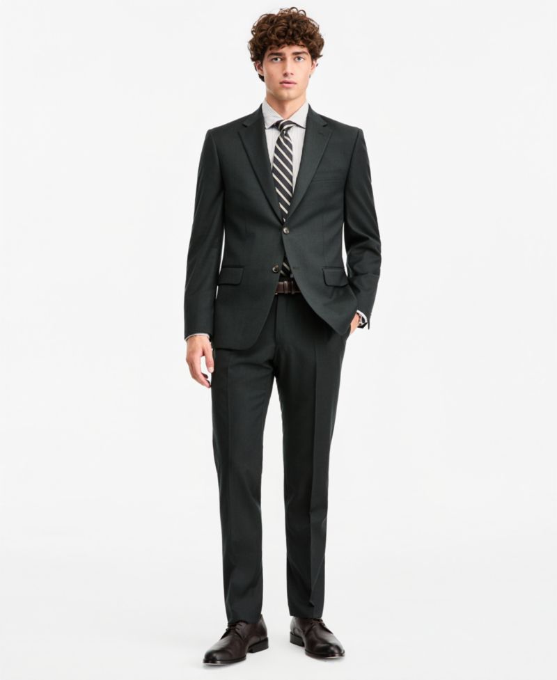 Men's Modern-Fit Flannel Suit Jacket