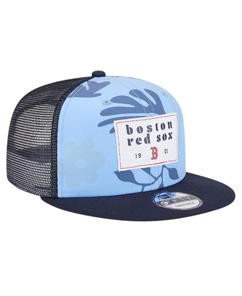 Men's Navy Boston Red Sox Bikini Bottom Trucker 9FIFTY Snapback Hat