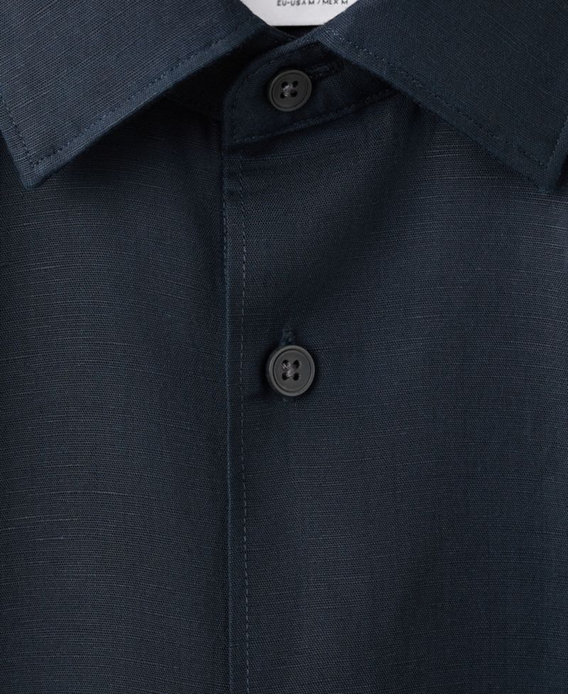 Men's Regular-Fit Linen-Lyocell Shirt
