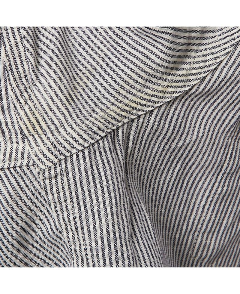 Men's Grey Stripe Cotton Button Front Shirt