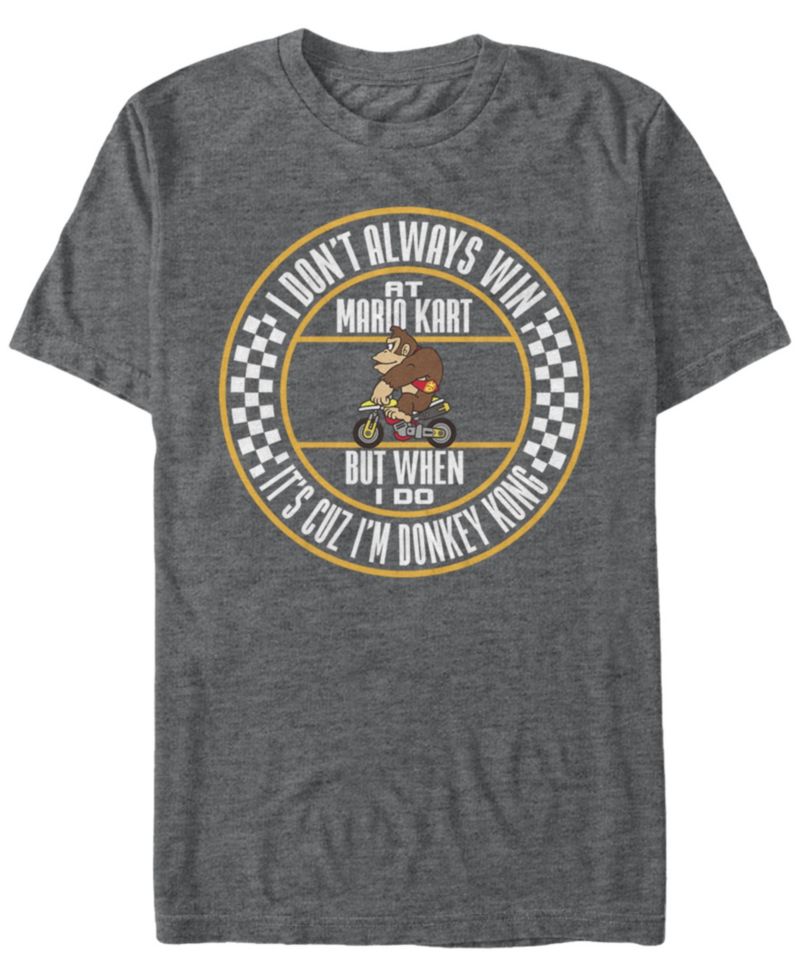 Nintendo Men's Mario Kart It's Cuz I'M Donkey Kong Short Sleeve T-Shirt