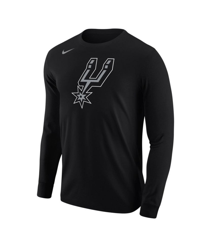 Men's Black San Antonio Spurs Logo Core Long Sleeve T-Shirt