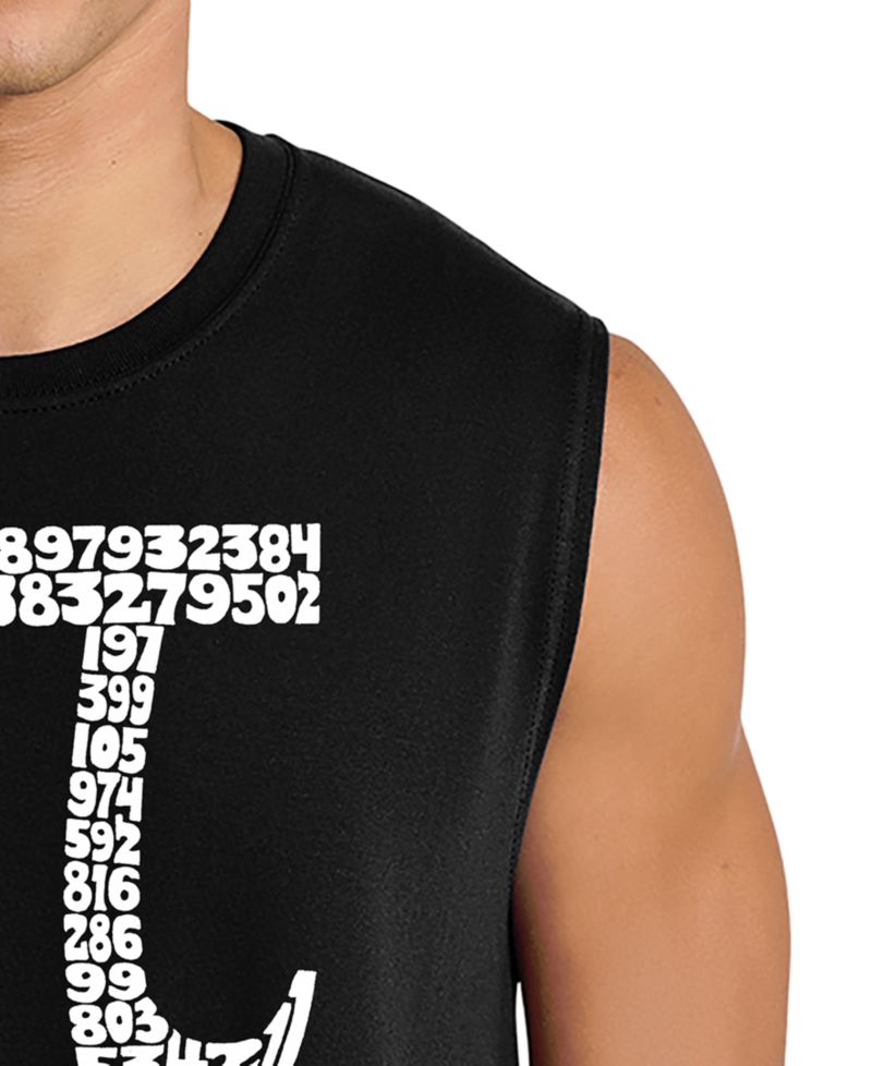 Men's Pi Symbol Word Art Graphic Tank Top