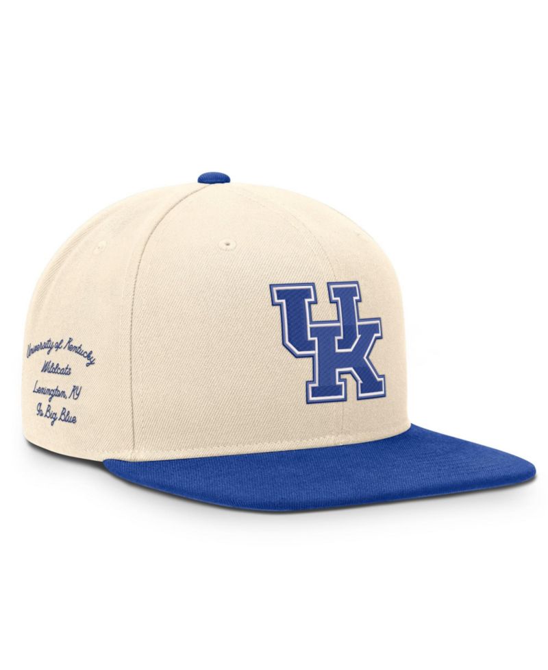 Men's and Women's Natural/Royal Kentucky Wildcats Campus Prep snapback Hat