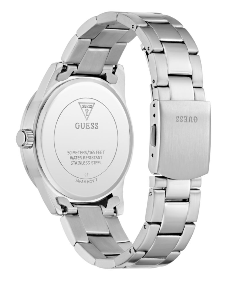 Men's Quartz Silver-Tone Stainless Steel Watch 40mm