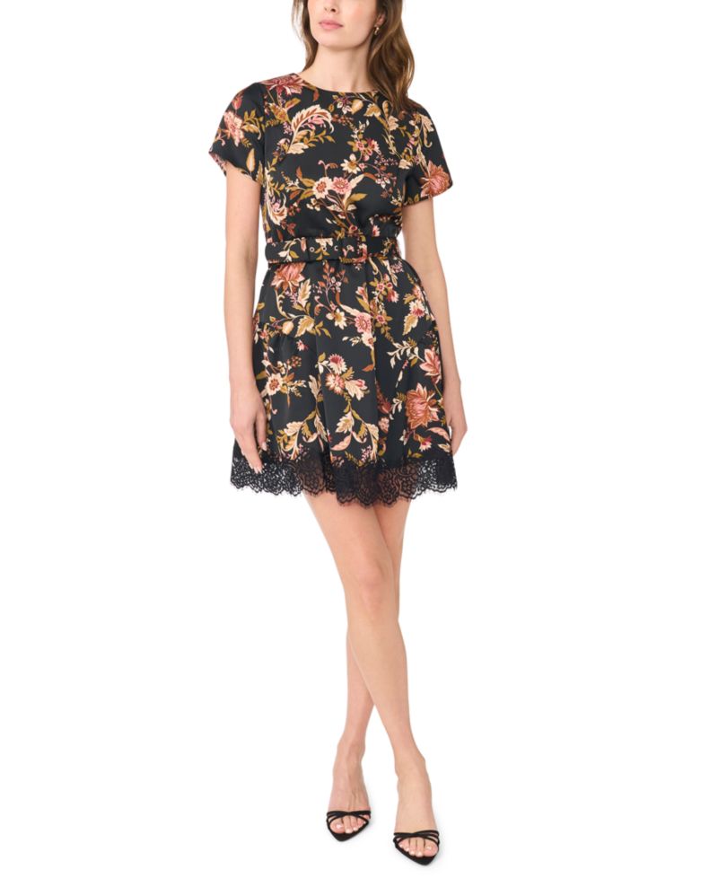 Women's Floral A-Line Mini Dress