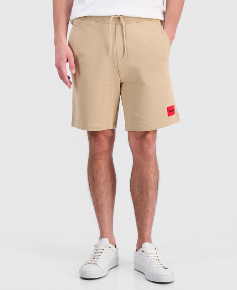 HUGO by Men's Diz222 Logo Patch Jersey Shorts