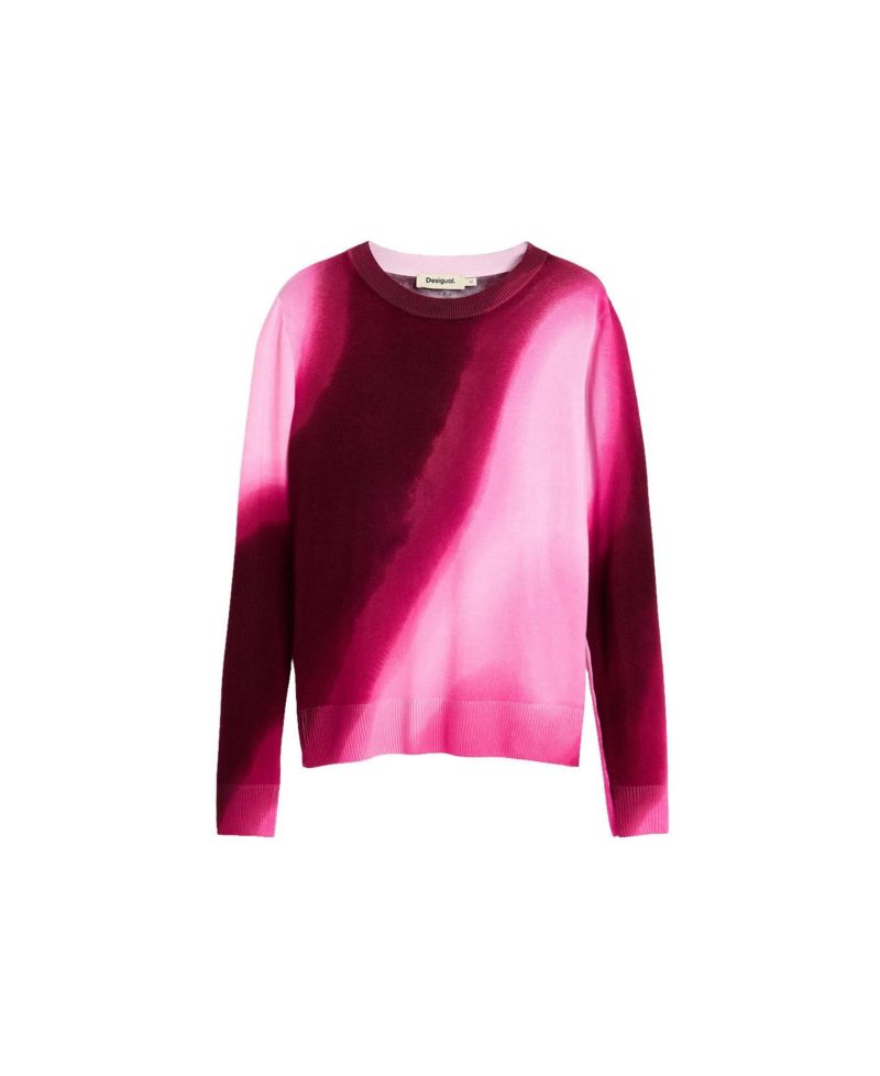 Women's Gradient Fine-Knit Crewneck Sweater
