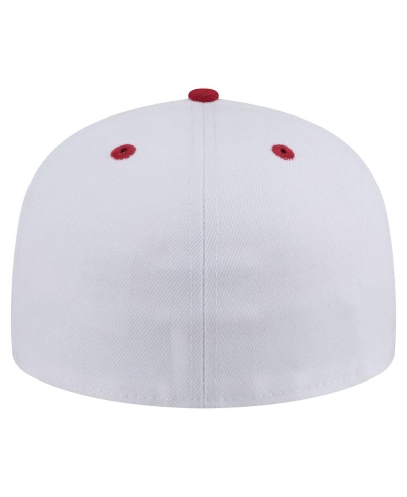 Men's White/Crimson Indiana Hoosiers On-Field Baseball Fitted Hat