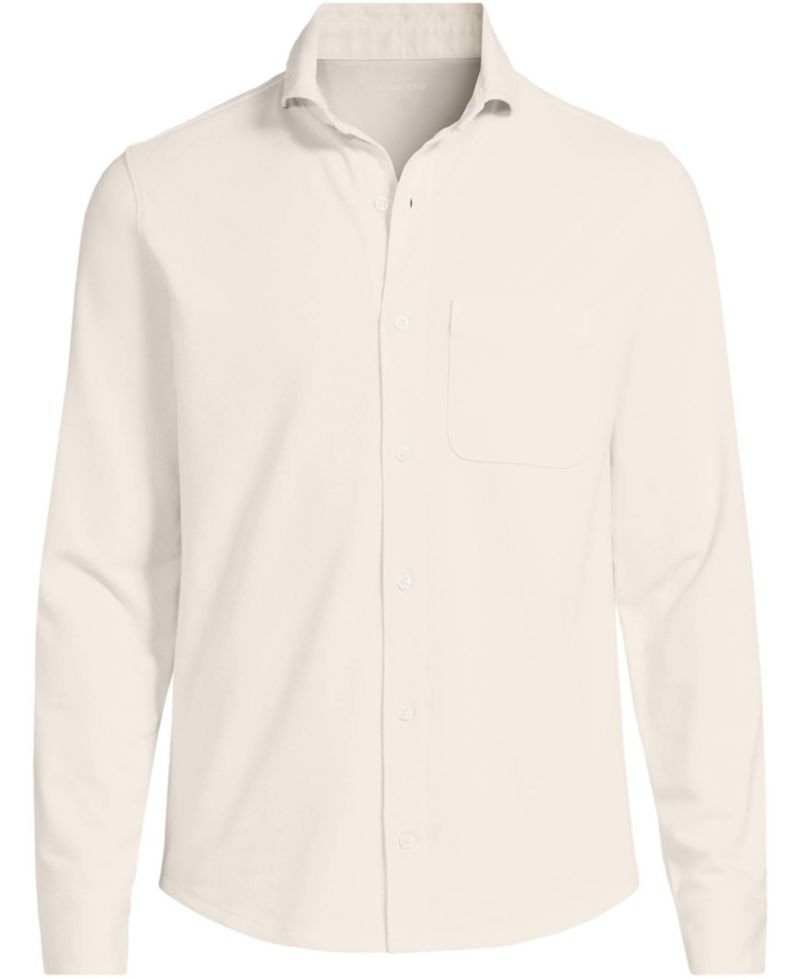 Men's Long Sleeve Knit Travel Kit Oxford Shirt