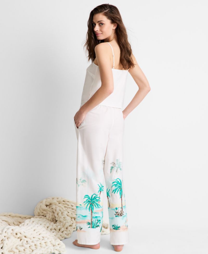 Women's Tie Front Tank & Pant Pajama Set