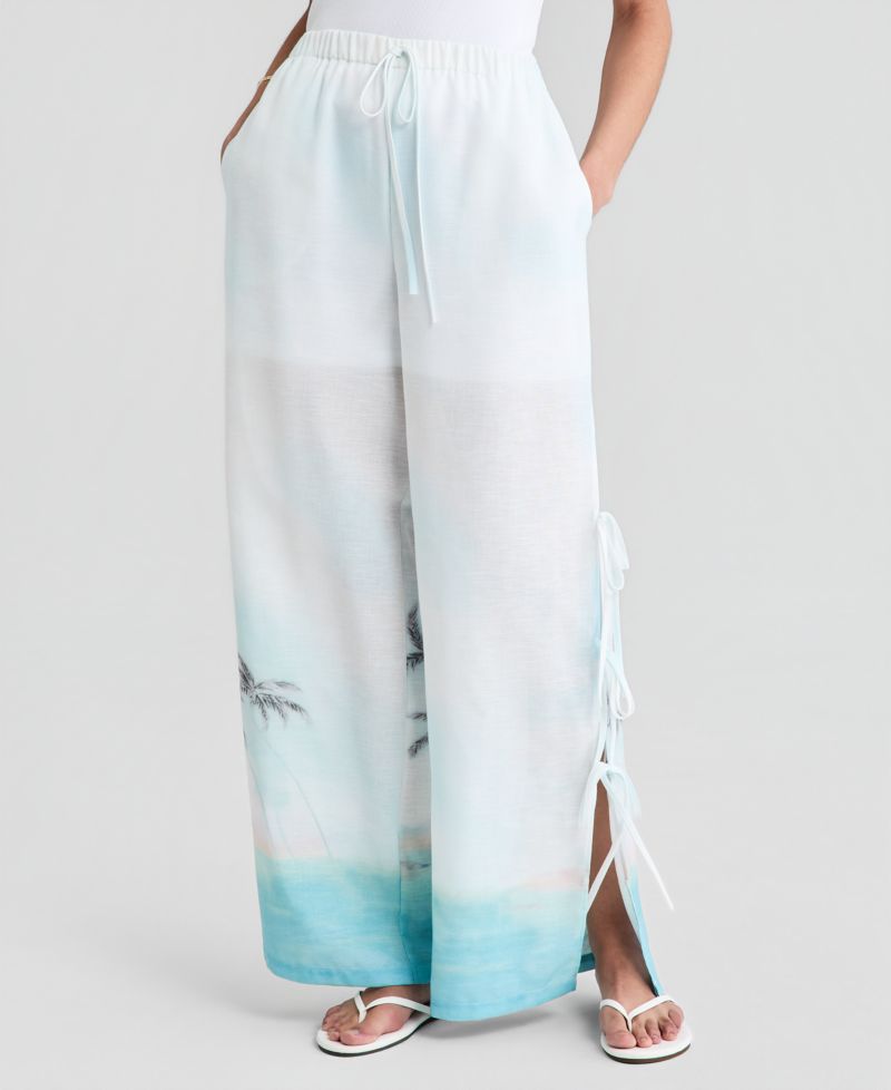 Women's High-Rise Wide-Leg Drawstring Pants