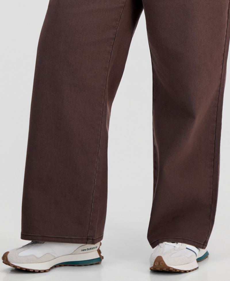 Petite High-Rise Wide-Leg Colored Jeans