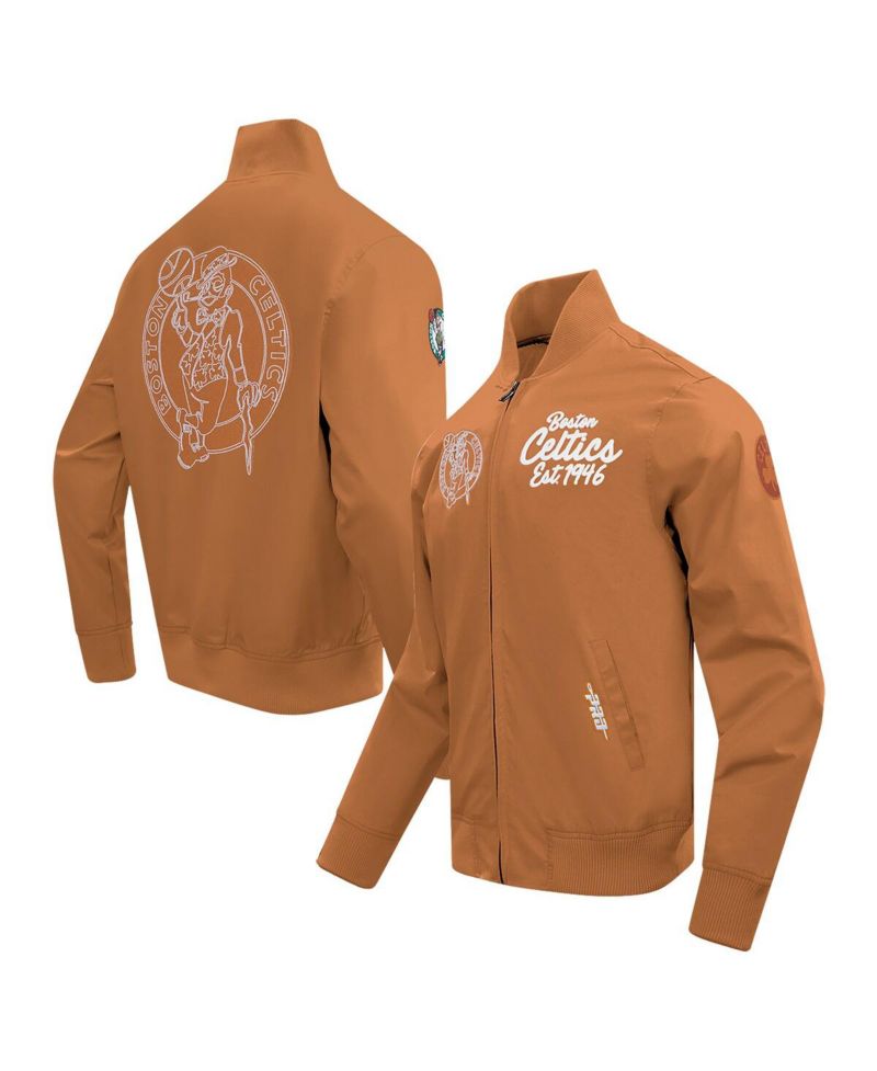 Men's Brown Boston Celtics Paint The City Full-Zip Jacket