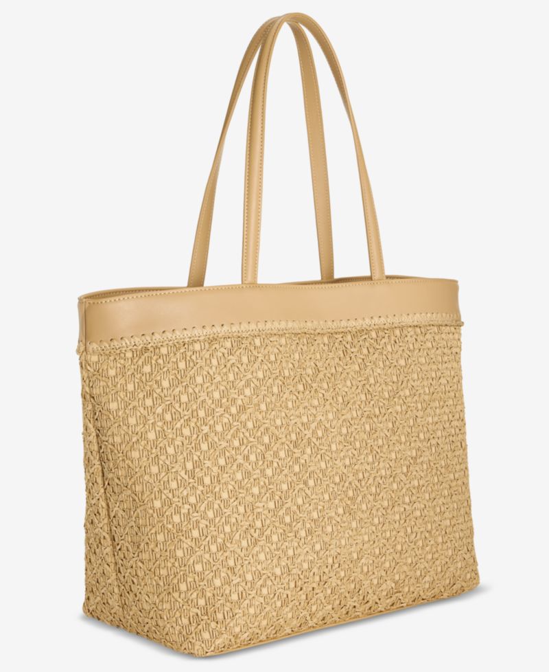 Crochet Straw E/W Large Tote