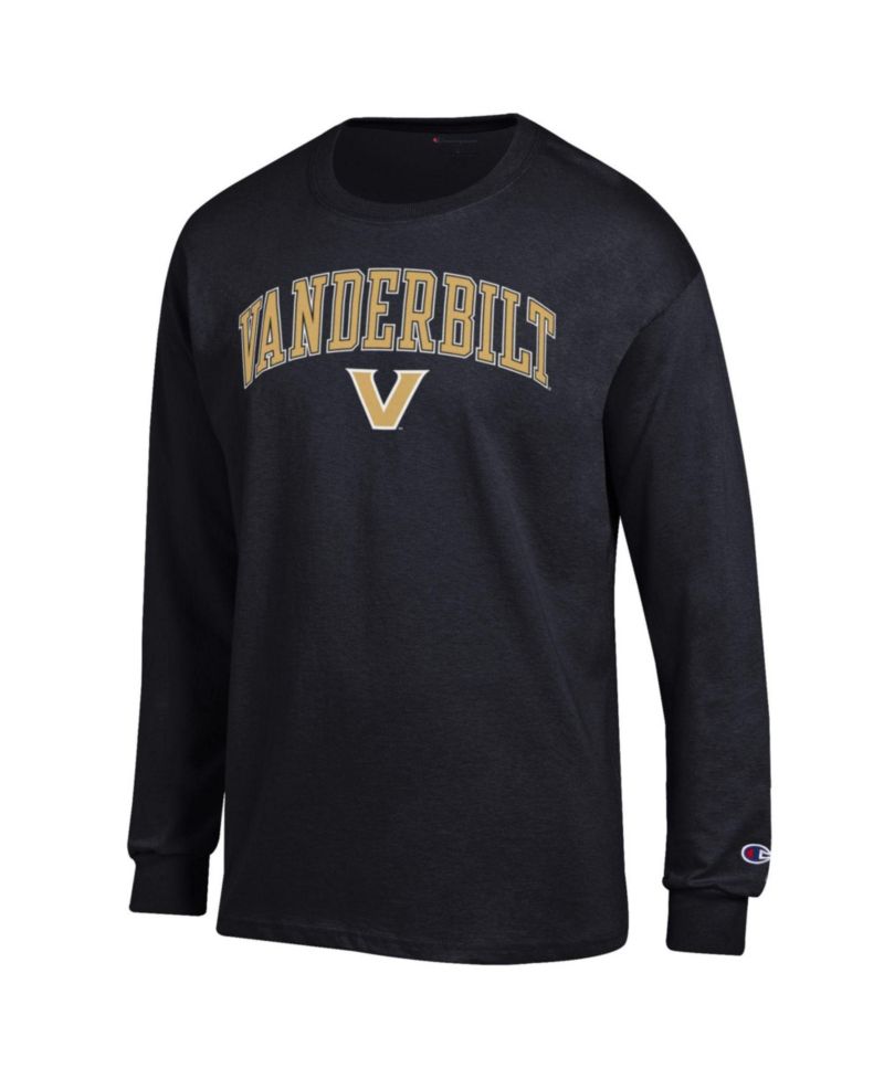Men's Champion Black Vanderbilt Commodores Arch Over Logo Long Sleeve T-Shirt