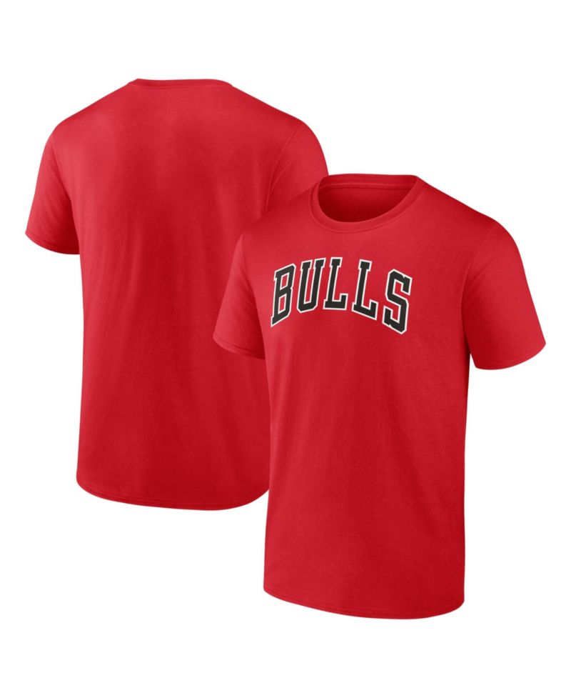 Men's Red Chicago Bulls Wordmark T-Shirt