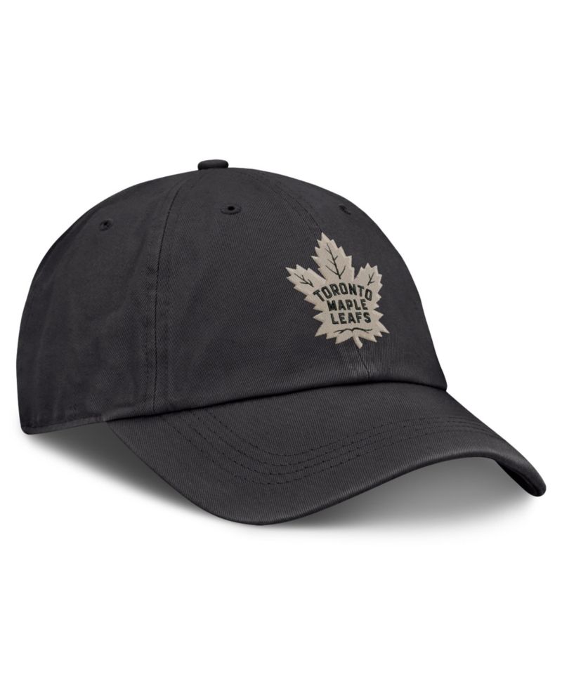 Men's Charcoal Toronto Maple Leafs Road Phantom Washed Adjustable Hat