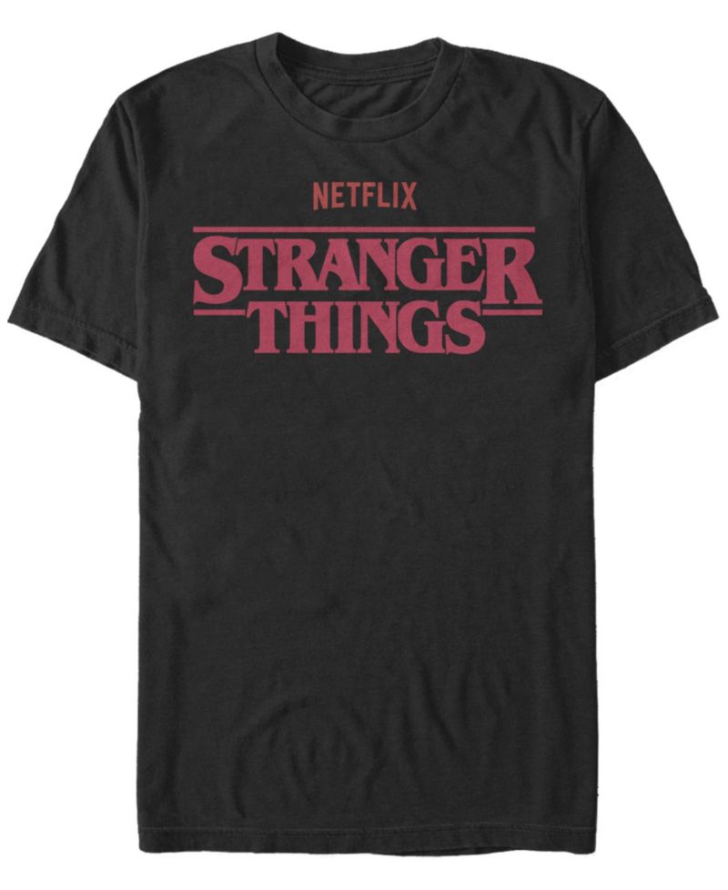 Men's Stranger Things Classic Text Logo Short Sleeve T-Shirt