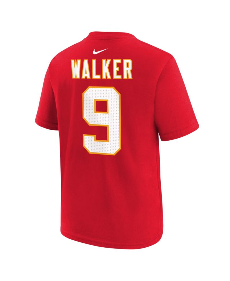 Big Boys and Girls Kenneth Walker III Red Kansas City Chiefs Name & Number T-Shirt