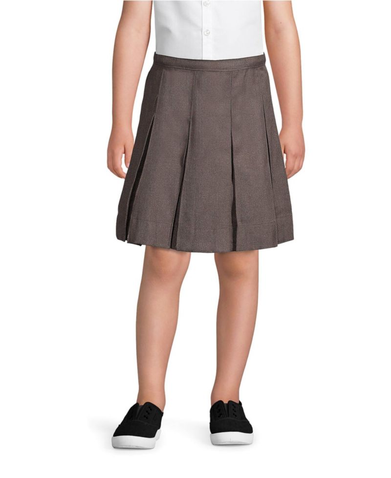 Big Girls Box Pleat Skirt Top of Knee