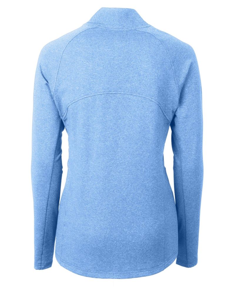 Women's Cutter and Buck Adapt Knit Heather Long Sleeve Full Zip