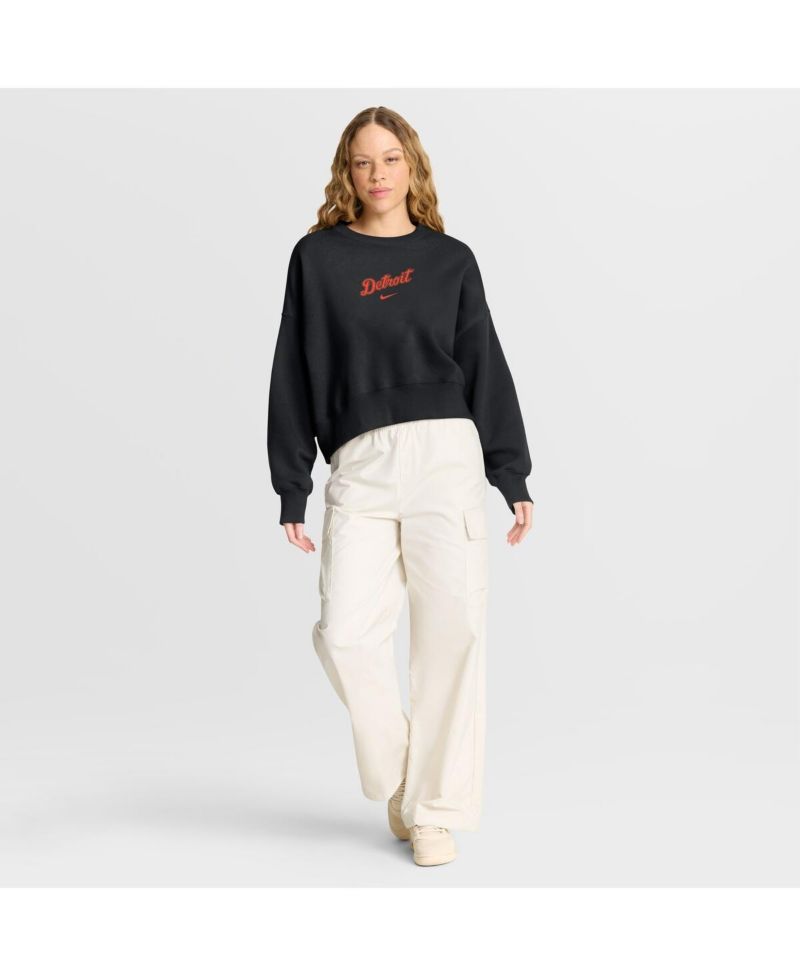 Women's Black Detroit Tigers Oversized Primetime Sweatshirt