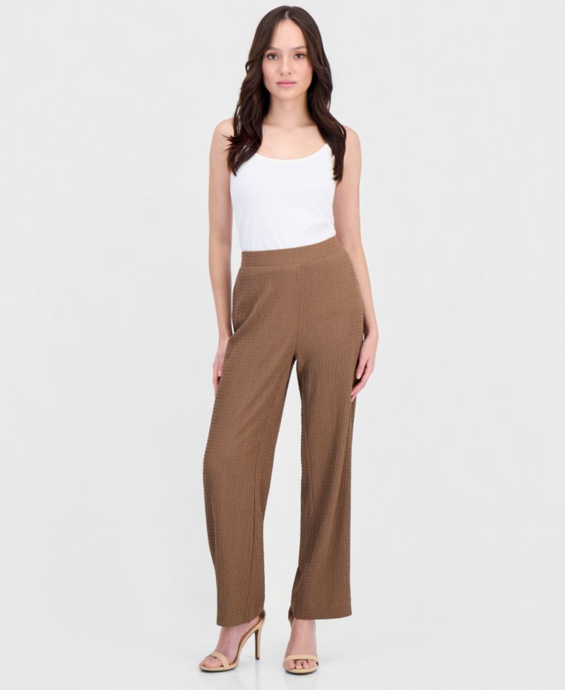 Petite Textured Knit Pull-On Pants