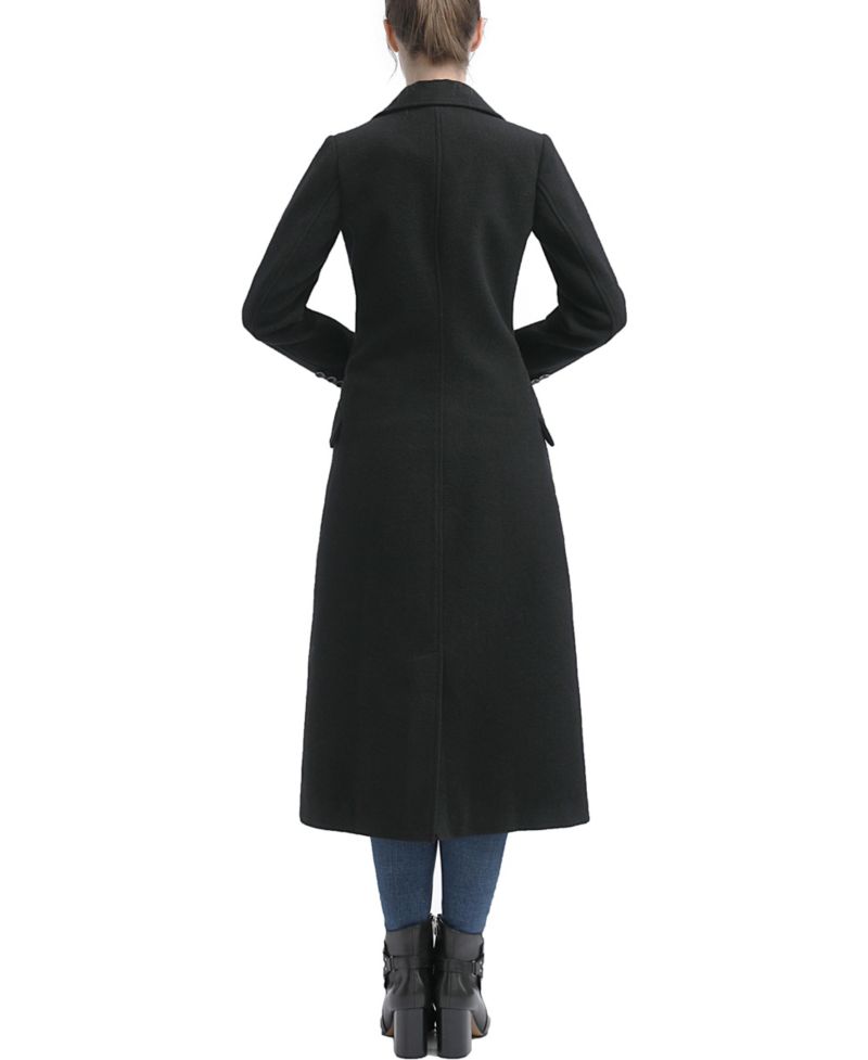 Women's Ovie Double Breasted Wool Blend Long Coat
