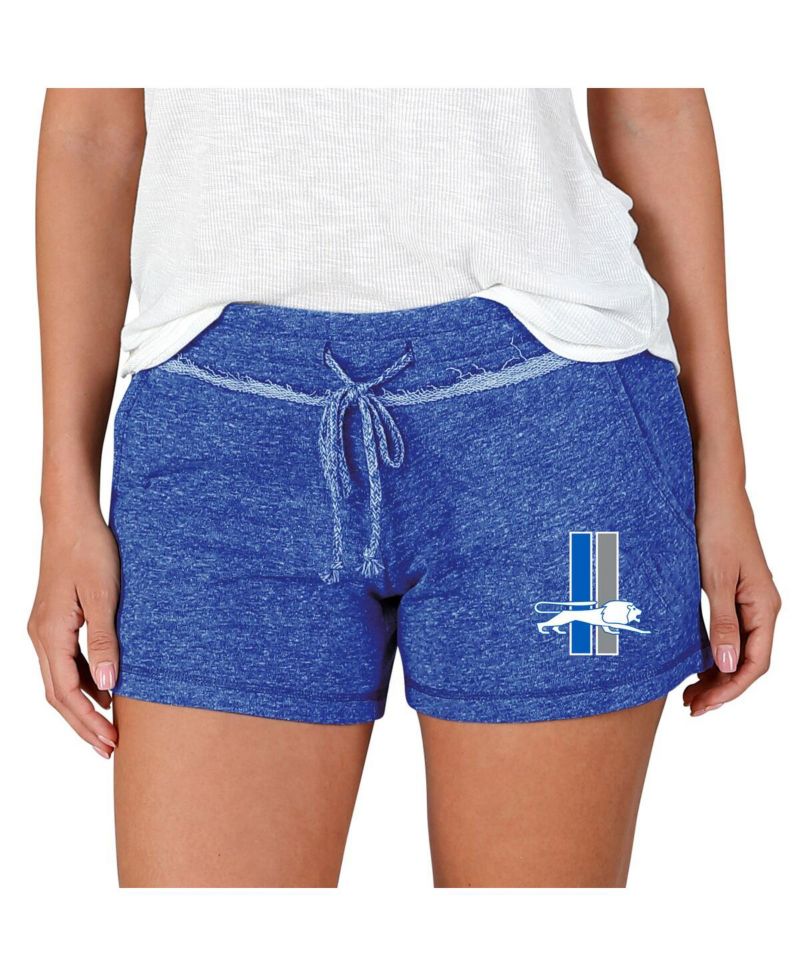Women's Blue Detroit Lions Mainstream Terry Lounge Shorts