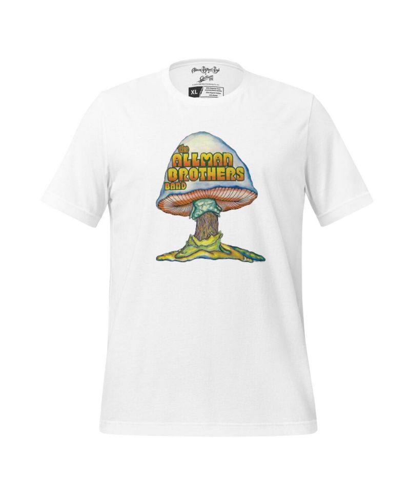 Men's and Women's White The Allman Brothers Band Color Mushroom Tri-Blend T-Shirt