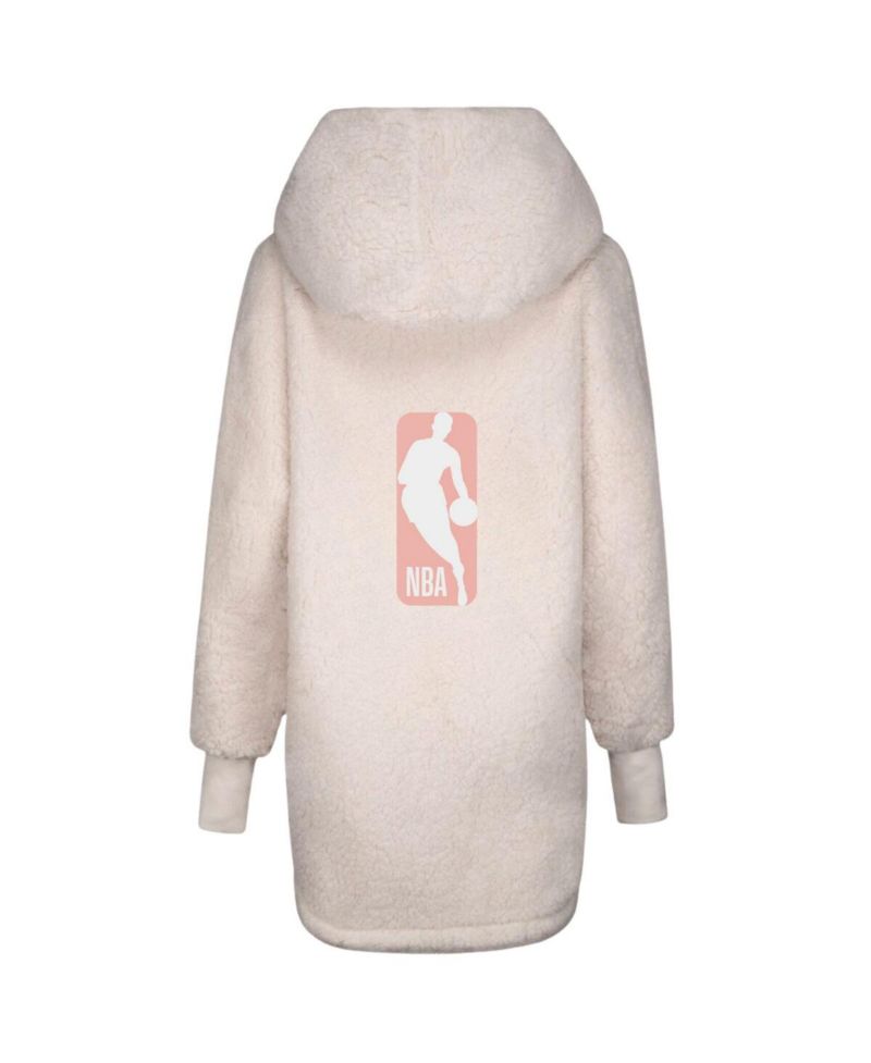 Men's and Women's Cream NBA Breast Cancer Awareness Oversized Hooded Lounger