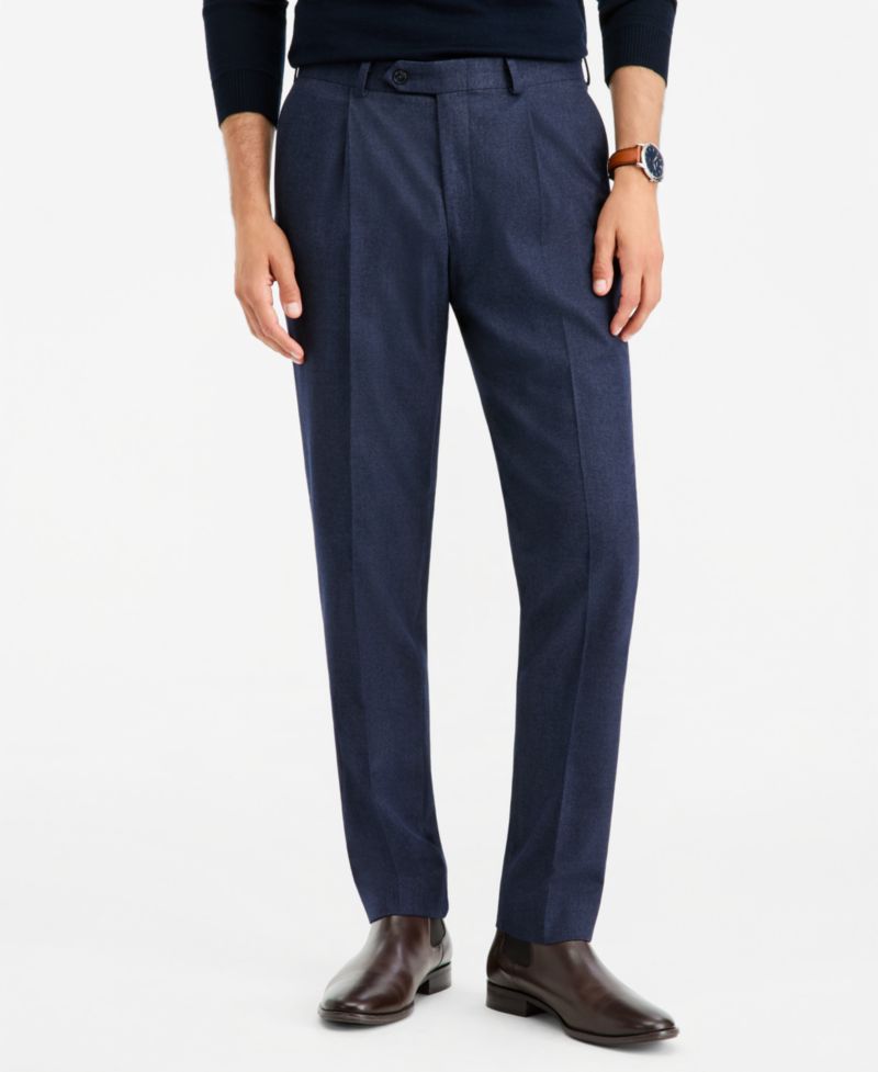 Men's Classic-Fit Flannel Solid Pants