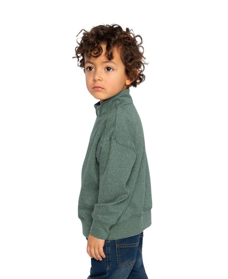 Little Boys 6 - 12 Half Zip Mock Neck Sweater