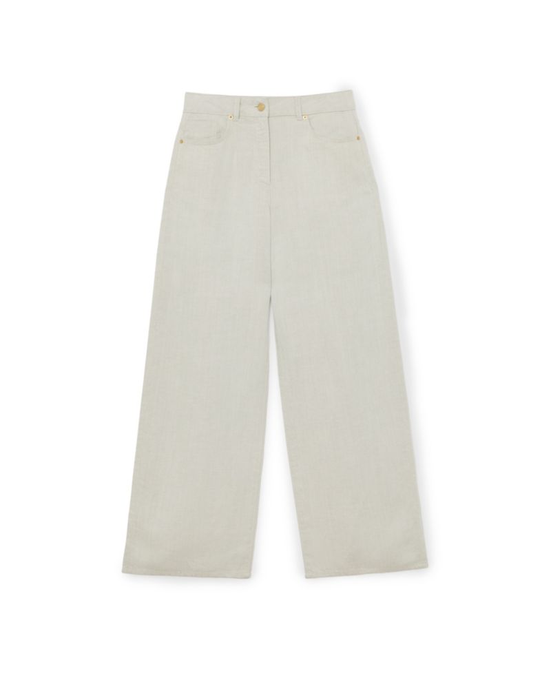 Women's Carmen Linen Blend Wide-Leg Trouser Pants