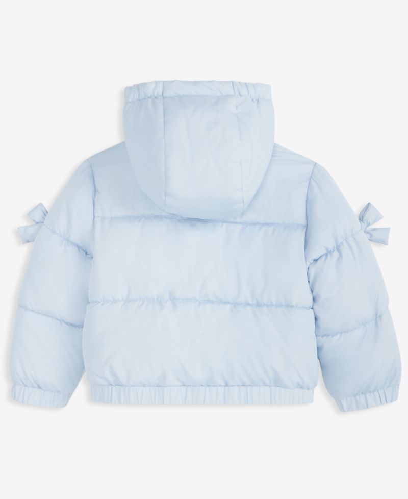 Little Girls' 2T-6X Bow-Sleeve Hooded Bomber Jacket