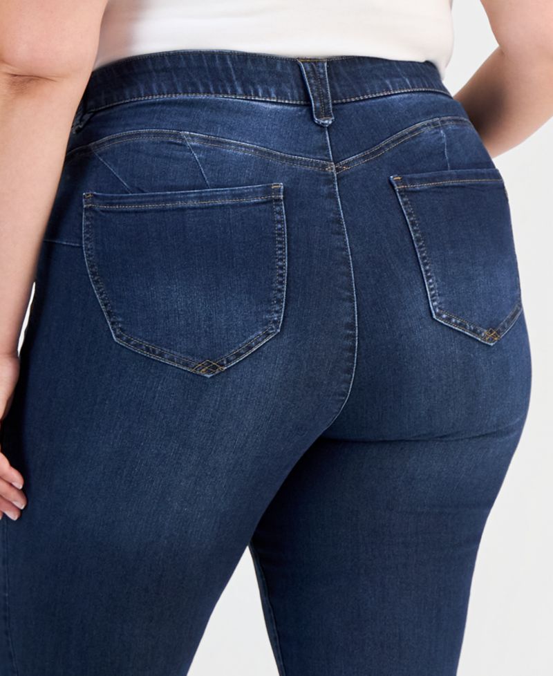 Plus Size Mid-Rise Straight-Leg AbSolution Jeans