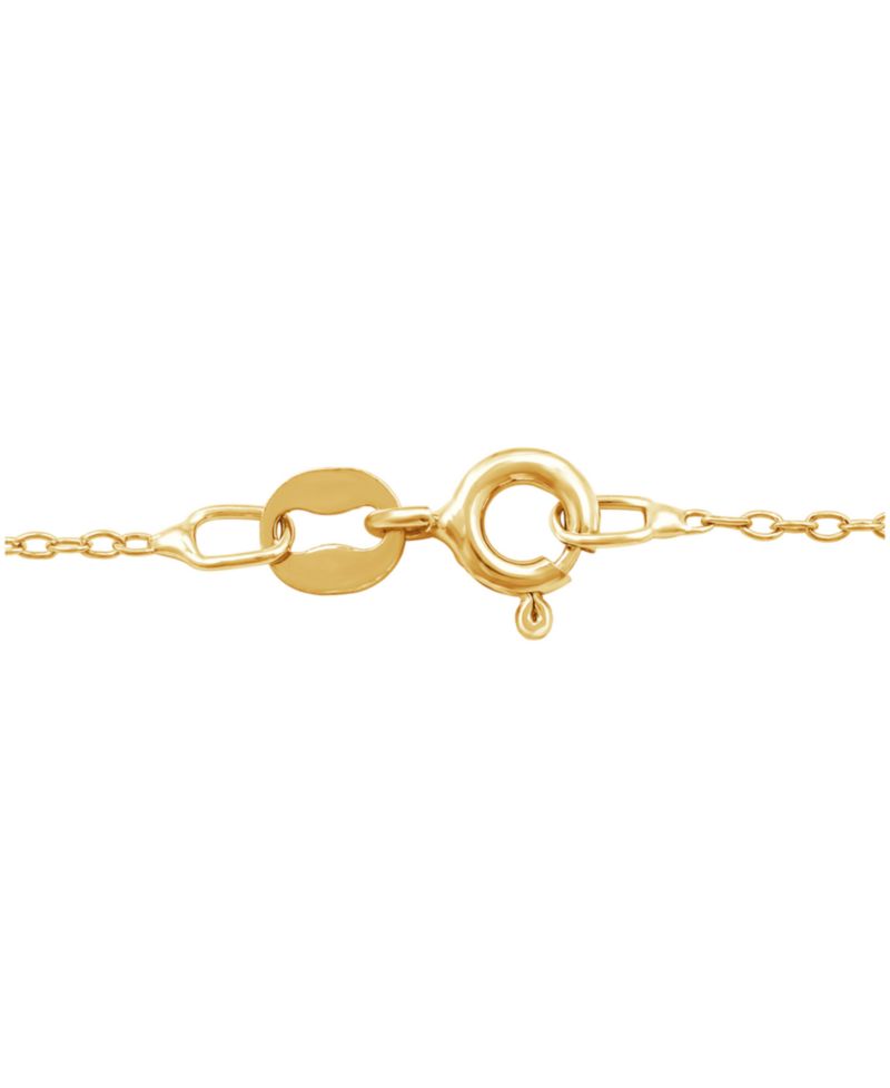 Diamond Heart Lock Key Pendant Necklace in 18k Gold over Sterling Silver(1/10 ct. t.w.)