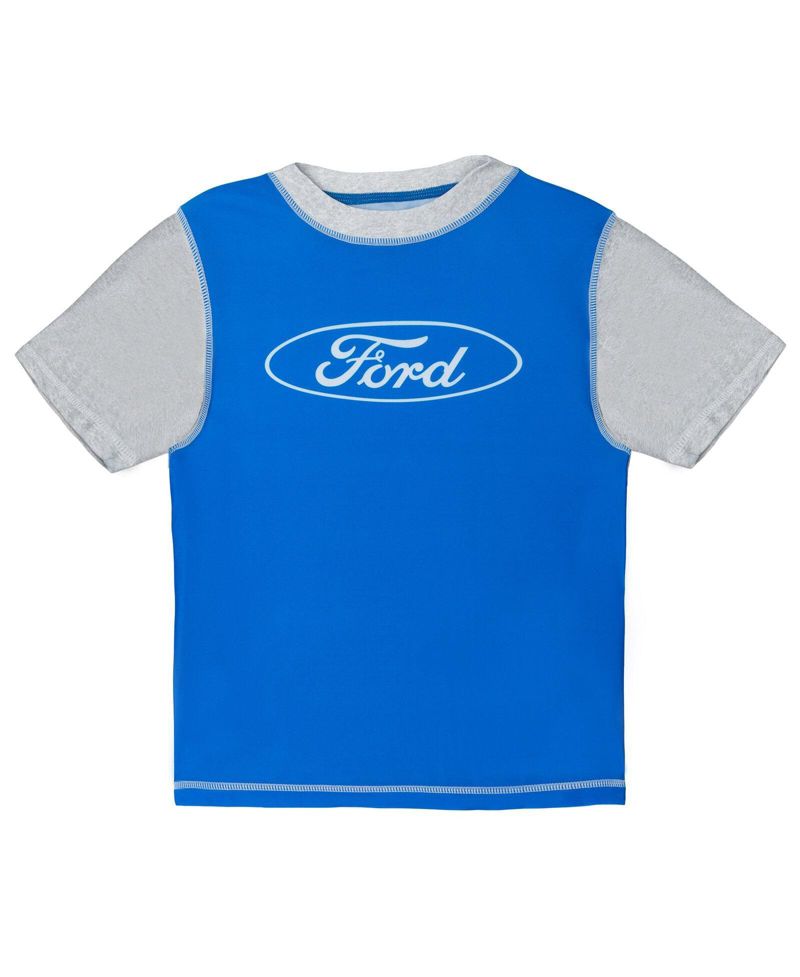 Boys Ford Swimwear 2-Piece Rash Guard and Trunks Set