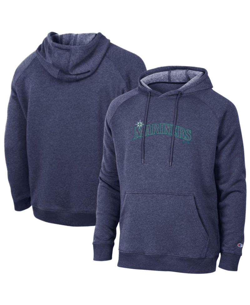 Men's Navy Seattle Mariners Triumph Tri-Blend Raglan Hoodie