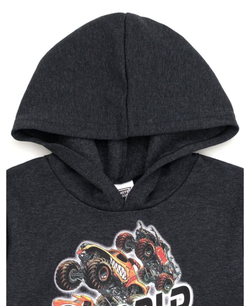 Baby Boys 6-12 Grave Digger Monster Mutt Megalodon Fleece Pullover Hoodie & Pants