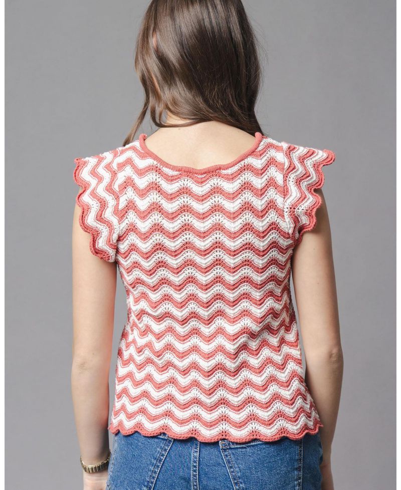 Women's Hope and Henry Organic Flutter Sleeve Sweater Top