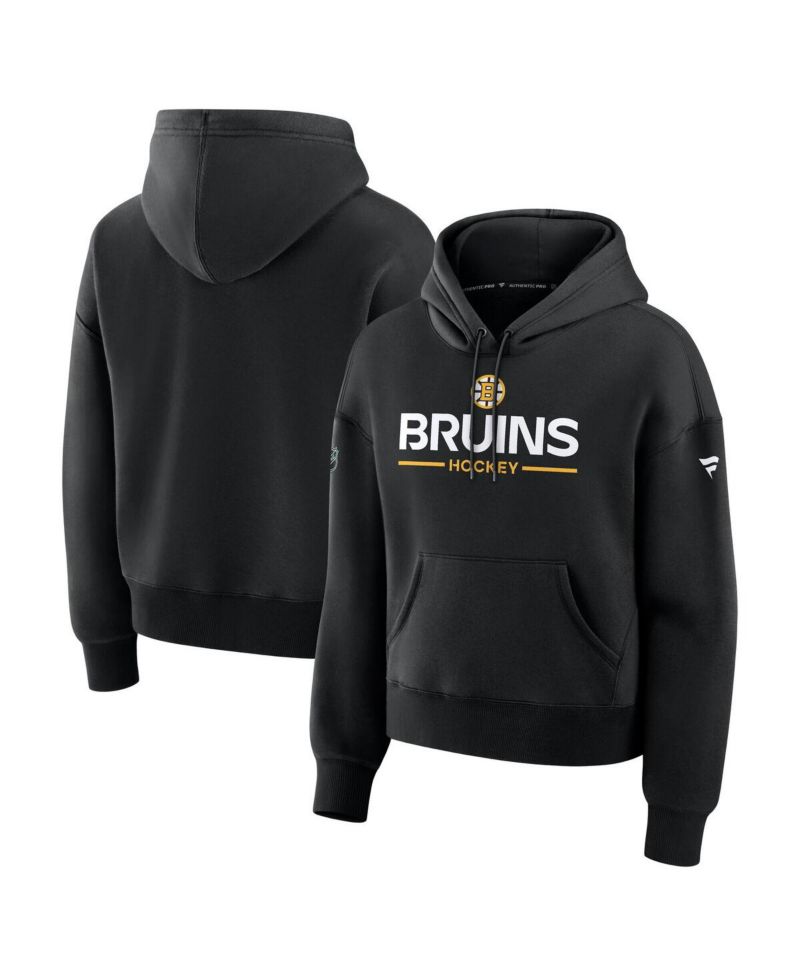 Women's Black Boston Bruins Authentic Pro Primary Pullover Hoodie