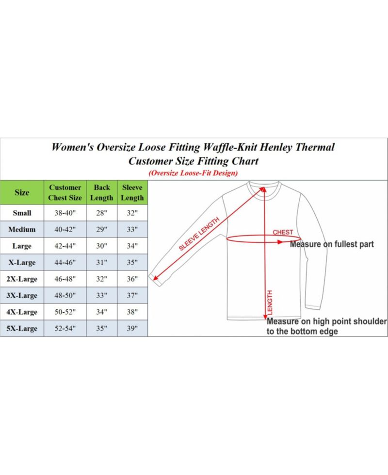 Women's Oversize Loose Fitting Waffle-Knit Henley Thermal Sweater