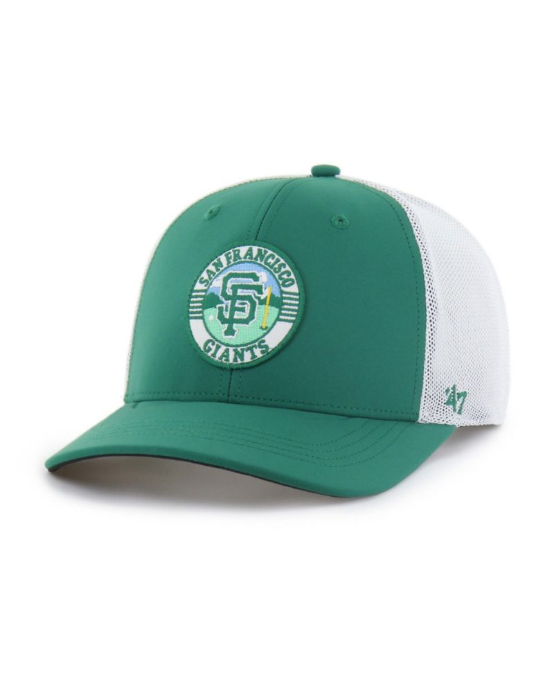 47 Brand Men's Kelly Green/White San Francisco Giants Elevated Greens Adjustable Trucker Hat