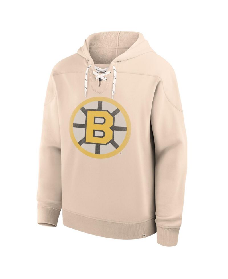Men's Cream Boston Bruins Vintage Hoodie